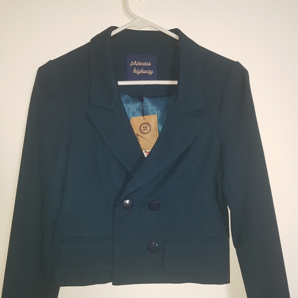 Princess Highway teal blazer AUS 6 from Dangerfield - Picture 2 of 7